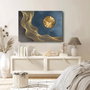 Wallity Reloj de Pared Decorativo de Lienzo 70100CS-026 70x100 cm, Lienzo y Madera, Tonos Neutros